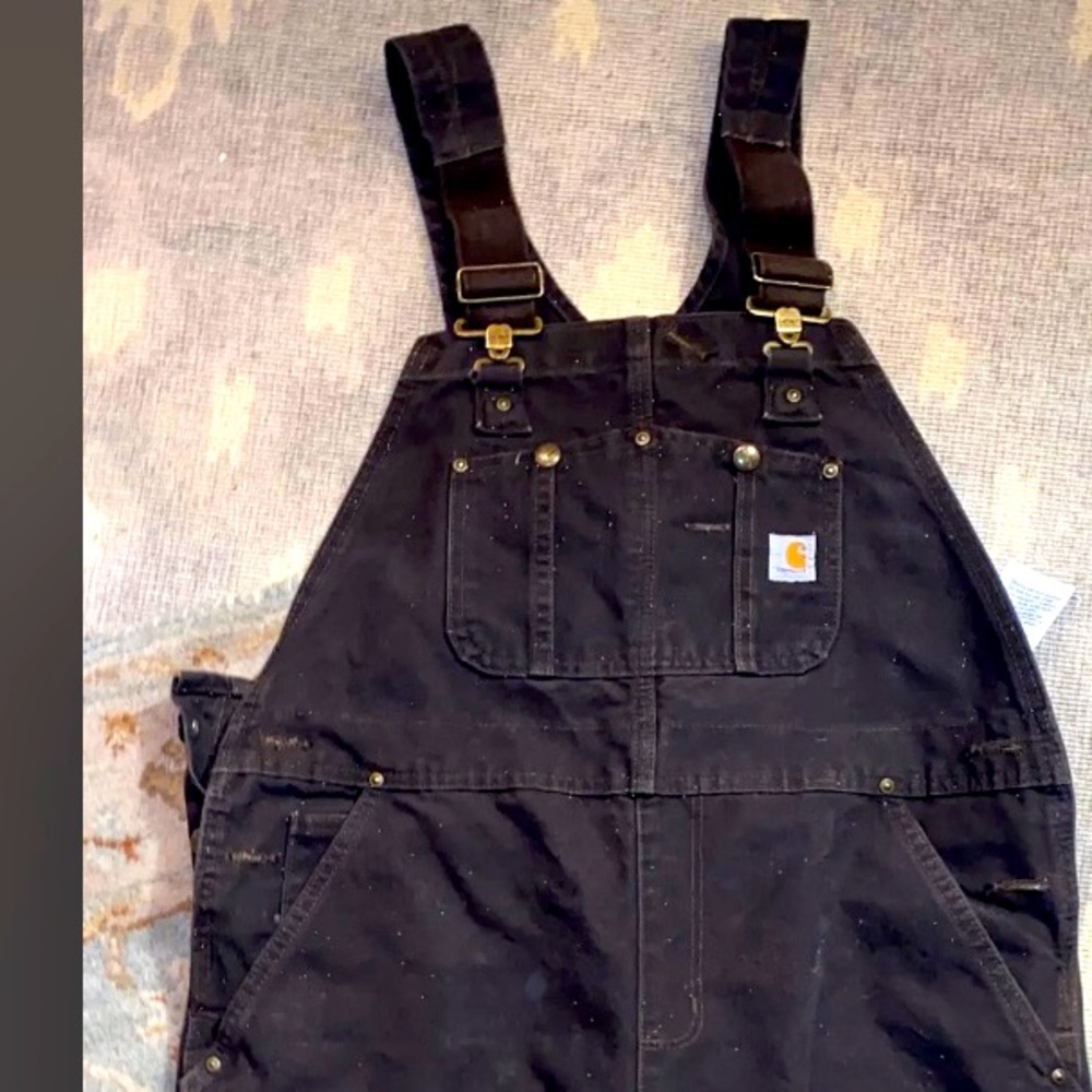 Carhartt WmnsDuck Chocolate Bib Overall M NWOT